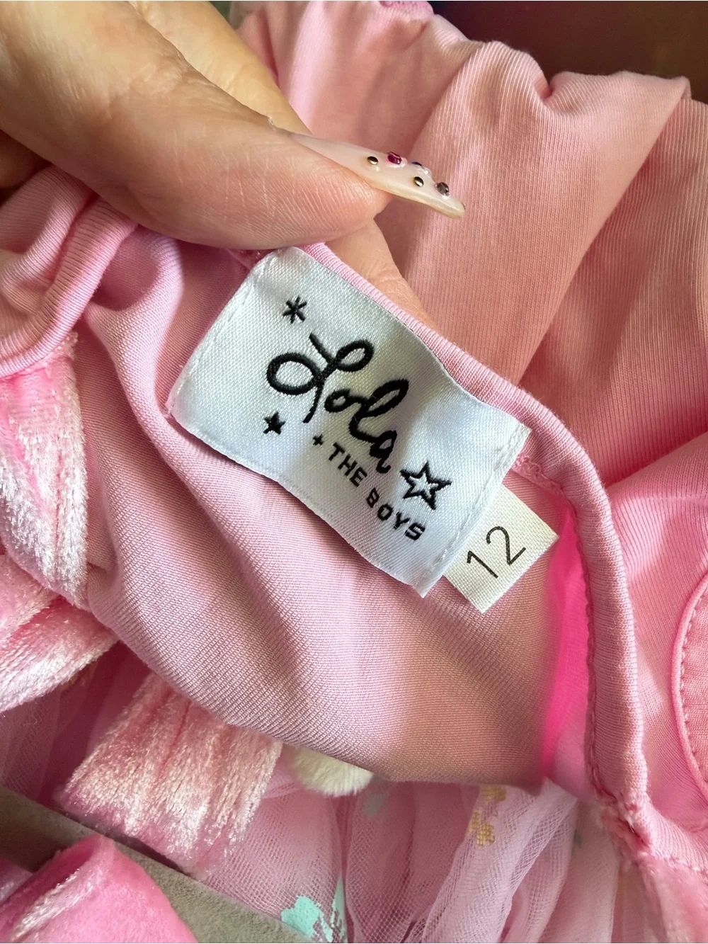 Lola + The Boys Happy Bunny Strap Tulle Dress